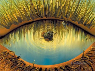 Surrealismo Painting - moderno contemporáneo 24 surrealismo lago de ojo